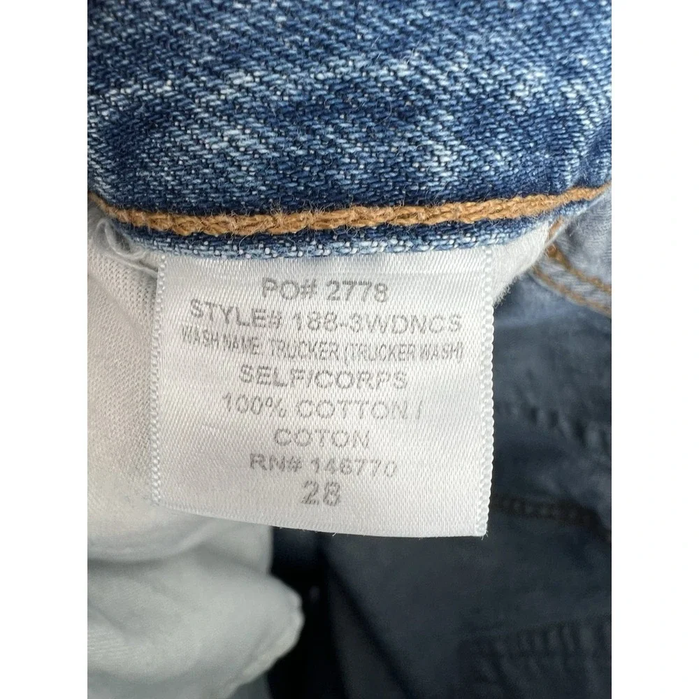 RE/DONE Originals Double Needle Crop Jean In Trucker Wash Size 28